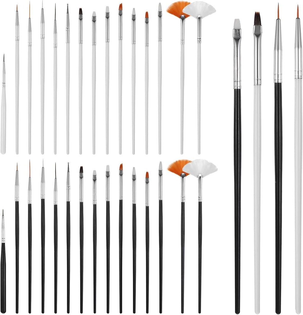 30 PCS Cookie Paint Brushes, Food Paint Brush Cake Decorating Brushes Cookie Decorating Brushes Food Safe Paint Brushes Kit Fondant Brush DIY Tool Set Icing Pastry Brush for Painting Baking, White