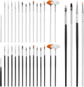30 PCS Cookie Paint Brushes, Food Paint Brush Cake Decorating Brushes Cookie Decorating Brushes Food Safe Paint Brushes Kit Fondant Brush DIY Tool Set Icing Pastry Brush for Painting Baking, White
