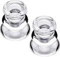 Clear Glass Candlestick Holders, Set of 2 Taper Candle Holders for Wedding, Decoration and Dinning