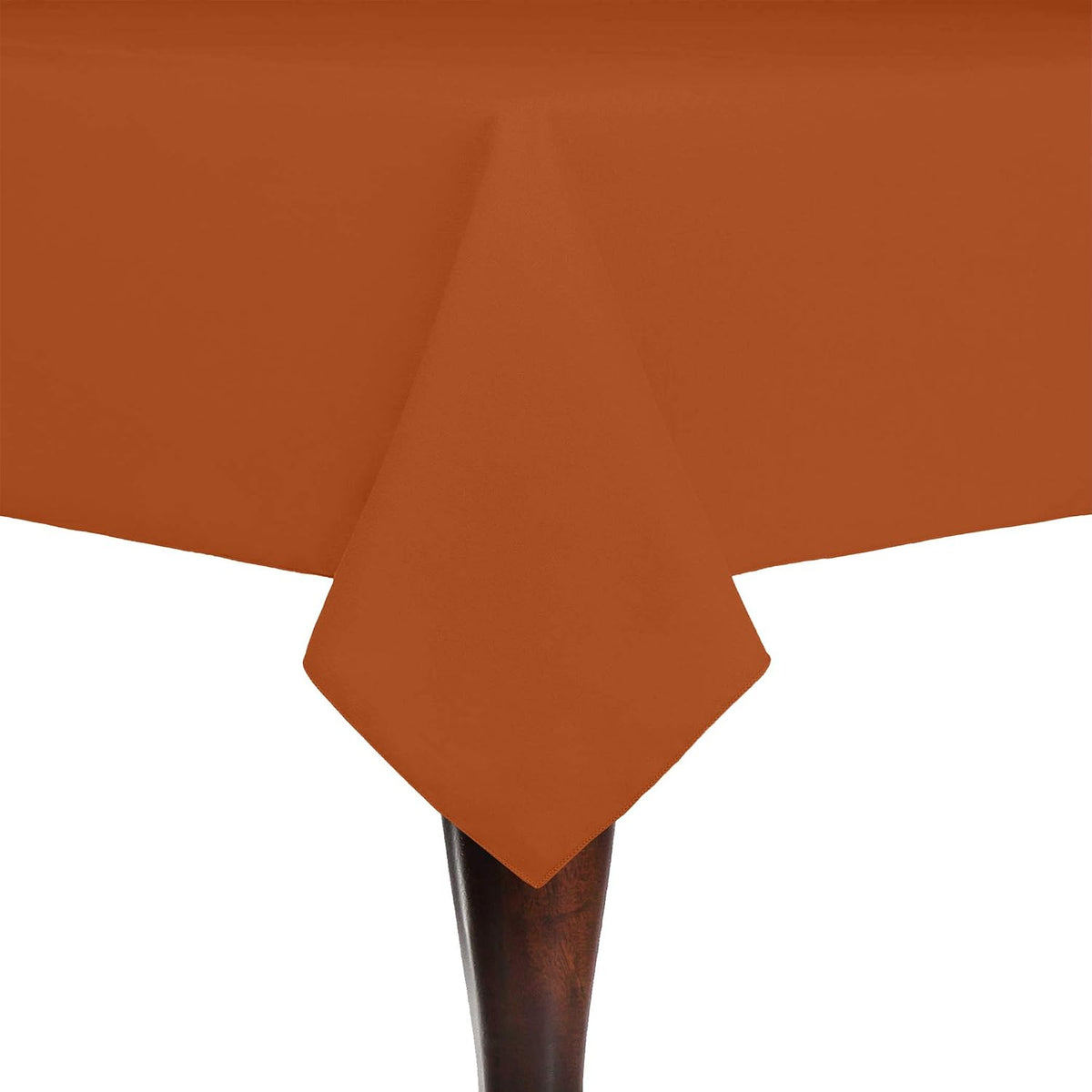 Ultimate Textile 60x144-Inch Cotton-Feel Tablecloth, Orange, 10 Pack