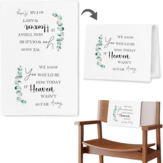 In Loving Memory Wedding Sign, If Heaven Wasn't so Far Away Reserved Chair Sign Pew Cloths Seating Placeholder, Wedding Decorations for Reception Celebrations Event (1 Pc)