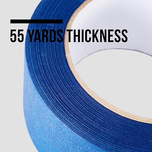 Lichamp 10 Pack Blue Painters Tape 3/4 inch, Blue Masking Tape Bulk Multi Pack, 0.75 inch x 55 Yards x 10 Rolls (550 Total Yards)