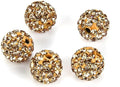 25pcs Adabele Grade A Suncatcher Crystal Rhinestone Pave Loose Beads 8mm Crystal Golden Shadow Polymer Clay Disco Ball Spacers Compatible with Shamballa All Craft Jewelry Making DB8-28