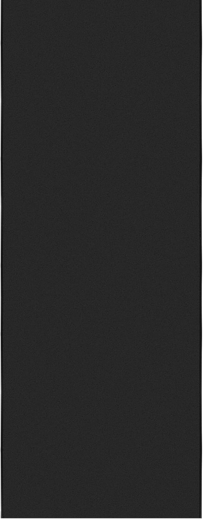 Ottomanson 3x20 Non Slip Extra Long Hallway Runner Rug with Rubber Backing - Solid Modern Kitchen Rug for Bedroom or Living Room, Black, 2'7" x 20'