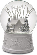 San Francisco Music Box White Christmas Musical Snow Globe
