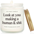 Funny New Mom Gifts, Handmade Scented Lavender Candle for New Mom After Birth, Postpartum Gift for Moms, First Time Moms Mothers Day Gift, Soy Wax Candle, 7 Oz