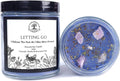 Letting Go Affirmation Candle | 9 oz Natural Soy Wax with Pink Kunzite Crystals, Herbs & Essential Oils | Negative Feelings, Heartache & Old Baggage | Wiccan, Pagan & Magick Rituals