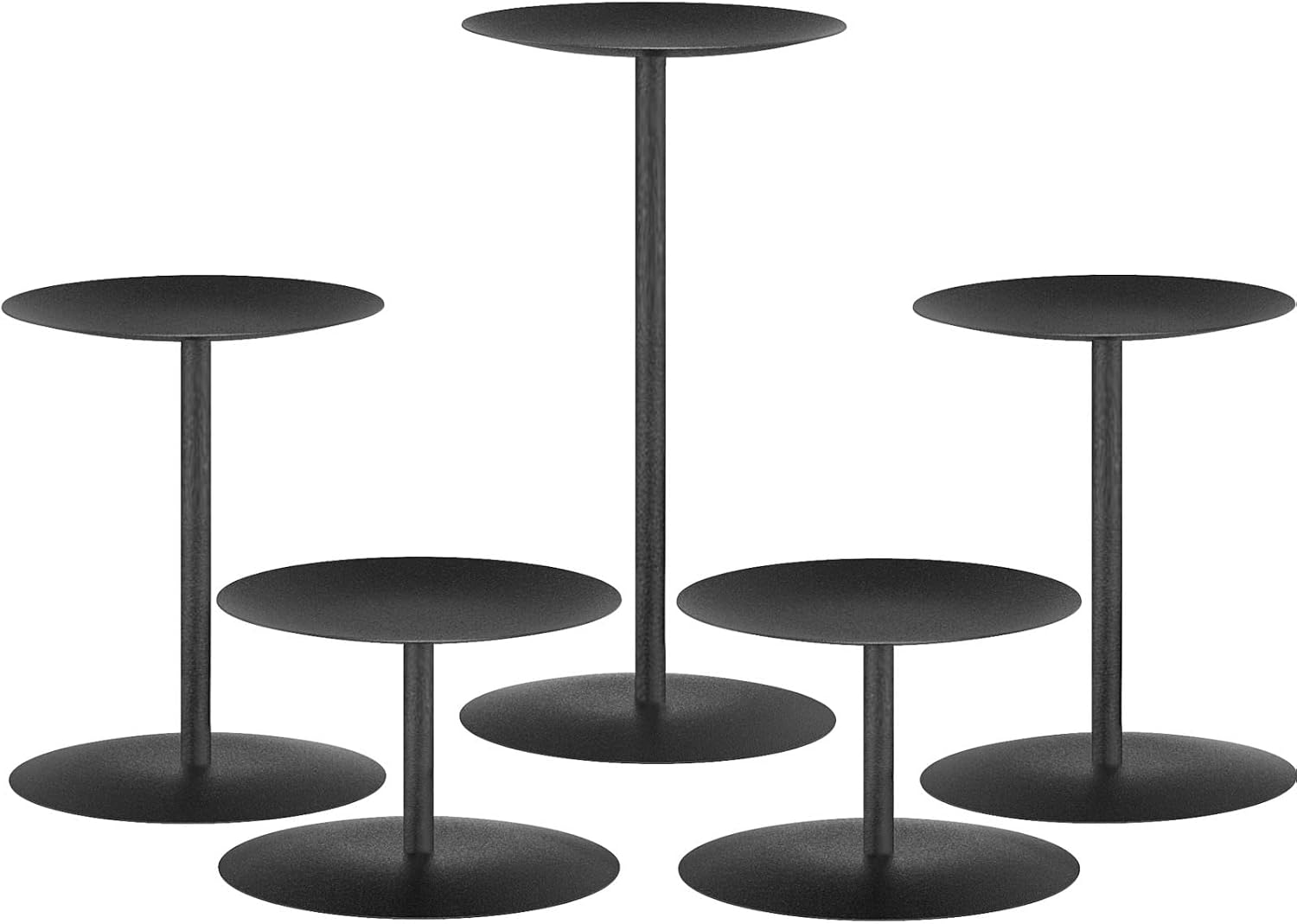 Smtyle Candle Holders for Pillar Candles - Matte Black Christmas Decorations Indoor, Perfect Centerpieces for Tables, Elegant Gift for Home Decorator & Minimalist