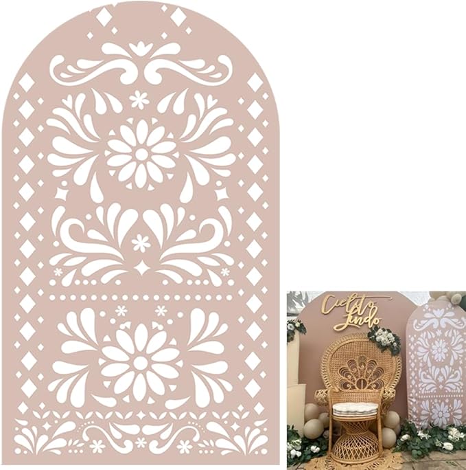 Mexico Theme Arch Stand Covers Fiesta Wedding Party Elastic Fabric Background Birthday Baptismx Baby Shower Decor Props (100x200cm(W40''H78''),G-3738)