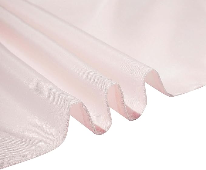 Efavormart Round Tablecloth, 90 Inch Stain & Wrinkle Resistant Washable Table Cloth, Decorative Polyester Fabric Table Cover for Banquet, Wedding, Dining- Blush