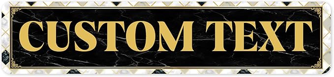 Custom Sign, Custom Street Sign, 11 Font Colors, 13 Font Styles, 4 Hole Options, 22 Sizes, 4x18 Inches, Rust Free DiBound, Fade Resistant, Made in USA by My Sign Center (Marble Tile)