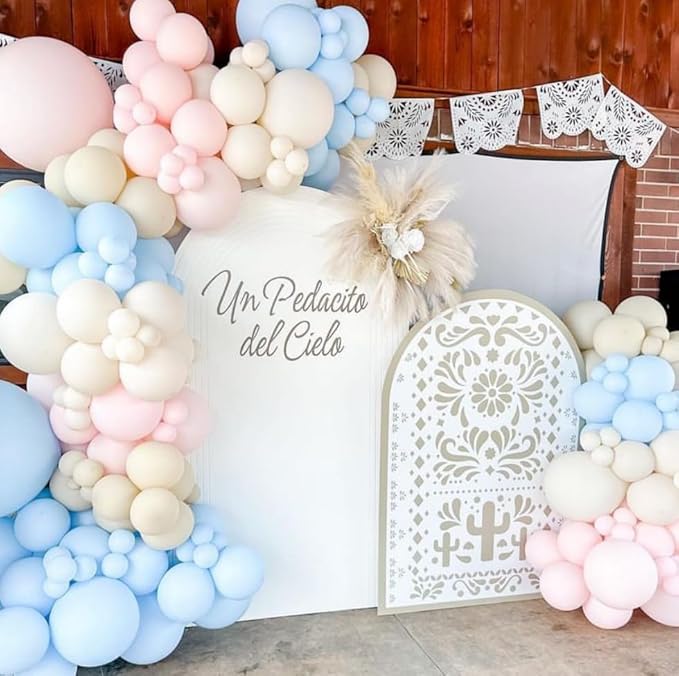 Mexico Theme Arch Stand Covers Fiesta Wedding Party Elastic Fabric Background Birthday Baptismx Baby Shower Decor Props (120x220cm(W48''H86''),G-3742)