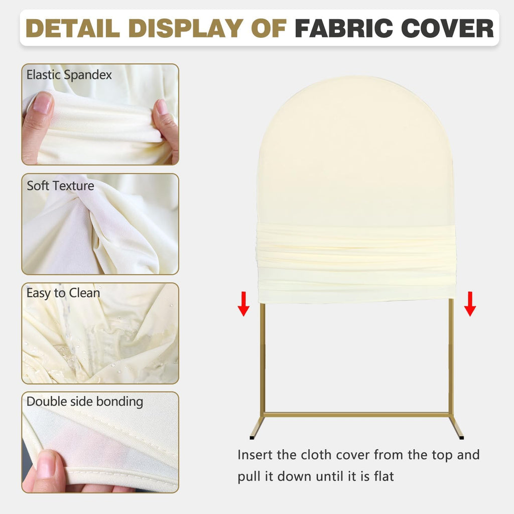 arch backdrop stand and cover set, metal balloon, side view