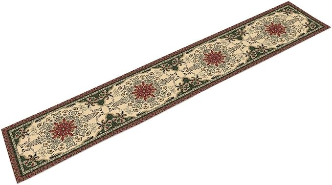 Vintage Paisley Bohemian Table Runner Beige Red Rustic Farmhouse Home Kitchen Table Dining Coffee Room Garden Party Wedding Decor 13x36in
