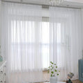 Window Ivory Sheer Curtains 130 Inches Long 2 Panels Sheer Curtain Basic Rod Pocket Panel for Bedroom Children Living Room Yard Kitchen (Ivory, 52" W x 130" L | 2 pcs)