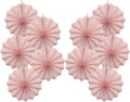 Pink Birthday Decorations,DIY Pink Paper Fans Hanging Decoration ,Party Supplies Party Fans 8in, Pink Christmas,Wedding Graduation Events Accessories 30 Color DIY Set (Baby Pink)