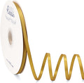 Ribbli Gold Satin Ribbon Double Faced Satin 1/4 Inch x Continuous 100 Yards-Gold Ribbon for Gift Wrapping Crafts Wedding Decoration Bows Bouquet Floral Arrangement