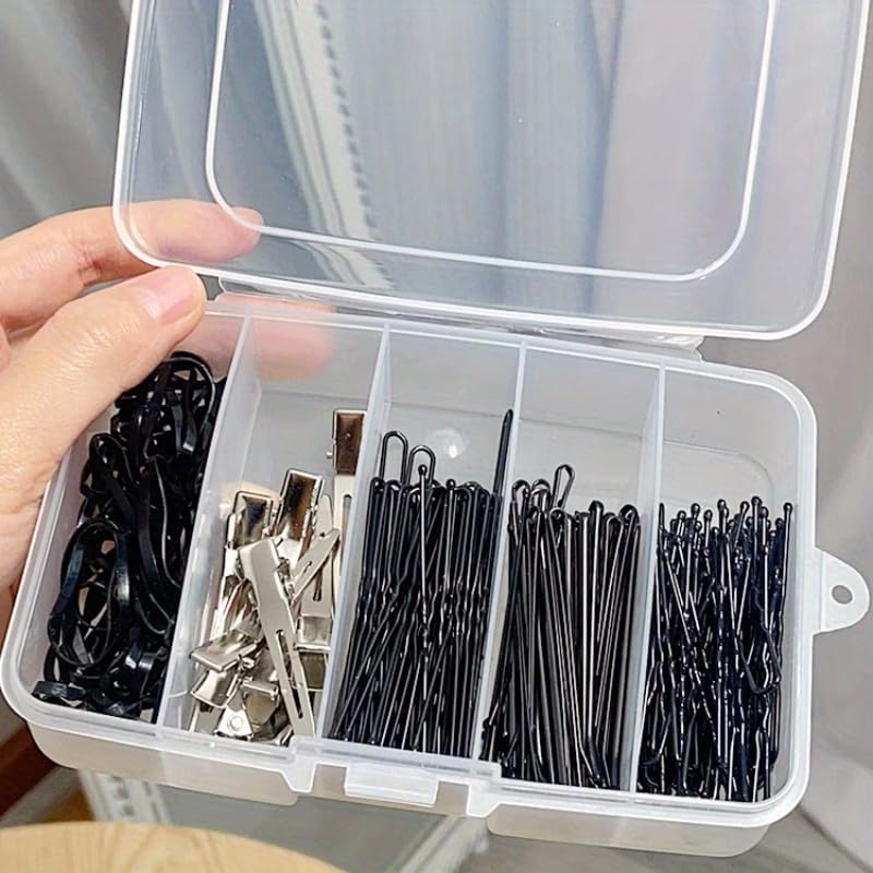 Mini Transparent Storage Case, 5-grid Dustproof Jewelry Storage Box, Travel Storage Box,Portable Storage Organizer, Transparently