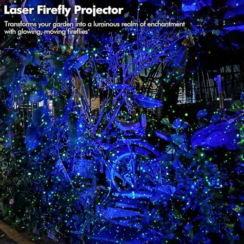 firefly garden lights laser star projector, outdoor decorative, close-up detail
