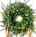 26" large boxwood wreath for front door.eucalyptus wreath, main product view