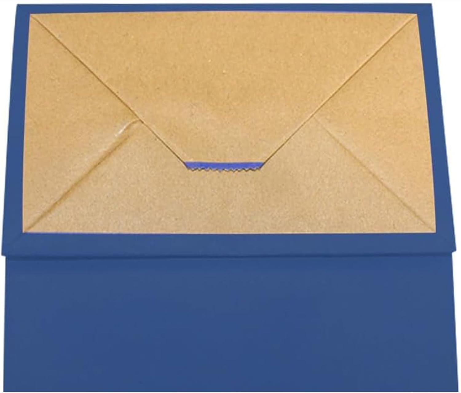 bagmad 100 Pack 5.25x3.25x8 Inch Small Blue Kraft Paper Bags with Handles Bulk, Gift Bags, Craft Grocery Shopping Retail Party Favors Wedding Sacks (Blue, 100pcs)