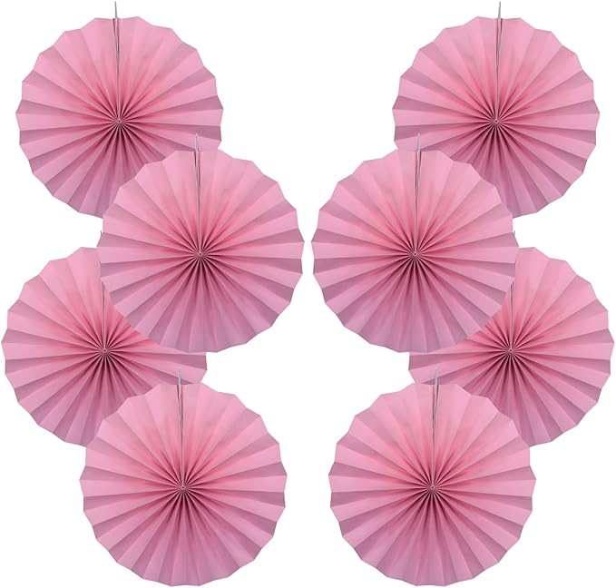 BARTHEW Pink Party Decorations, Pink Paper Decorations for Party, Baby Shower Decorations, Schoolgirl Style Classroom Decor, 12in, 30 Color DIY Set