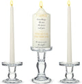 MTLEE 3 Unity Candles with Candle Holder for Wedding Unity Candle Set Include 1 Pillar and 2 Taper Candles for Ceremony Wedding Accessories Baptism Catholic Church (Love Things)