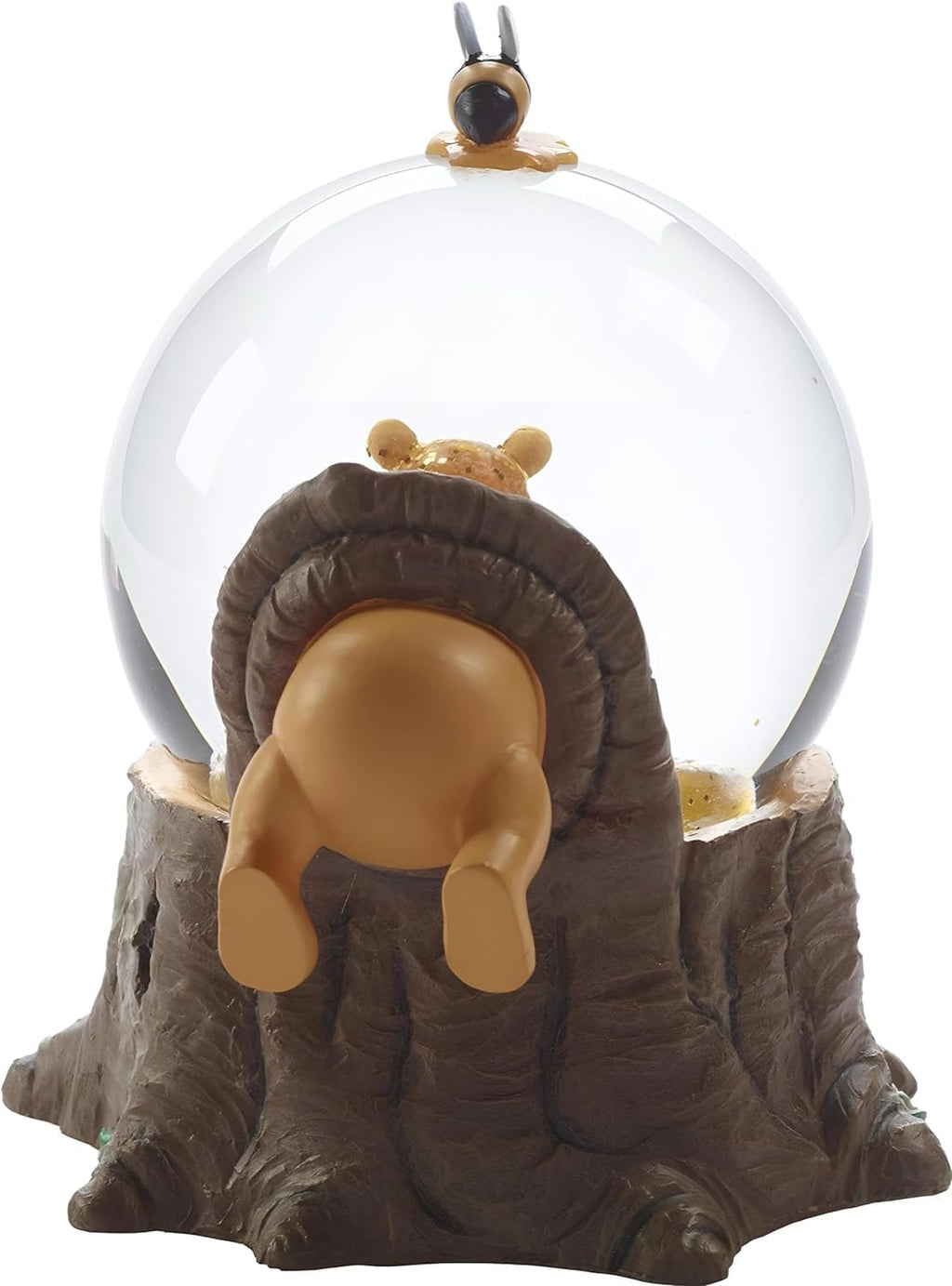 Pooh Bear Musical Snow Globe Collectible Honey Scene Figurine with Wind-Up Music Box, 5.5 Inch Resin and Glass Display Decoration, Holiday Birthday Gift for Fans and Collectors