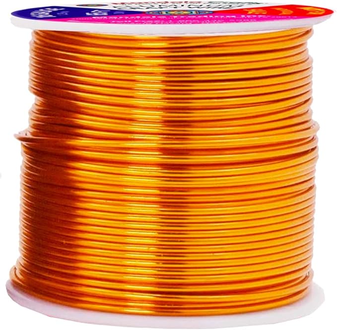 Mandala Crafts 16 Gauge Anodized Aluminum Craft Wire for Jewelry Making – 390 FT Colored Flexible Silver Copper Purple Gold Brown Red Wire - Bendable for Bonsai Armature Crafting Sculpting