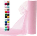 Light Pink Tulle Fabric Rolls 54 Inch by 20 Yards Tulle Bolt Spool for Wedding Decorations DIY Tutu Baby Shower Table Skirt Ceiling Decor Birthday Party Craft Supplies