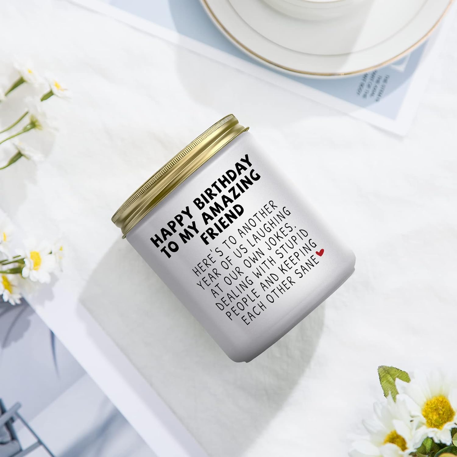 Jonico Happy Birthday Gifts for Women - Funny Best friend Friendship Birthday Gifts for Women Bestie BFF Coworker Classmate, Lavender Candle