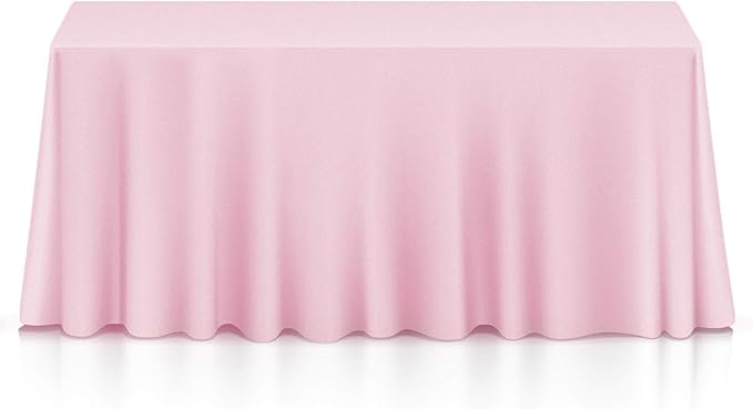 Lann's Linens - 10 Premium 90" x 156" Tablecloths for Wedding/Banquet/Restaurant - Rectangular Polyester Fabric Table Cloths - Pink