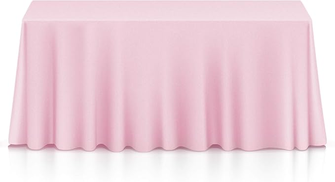Lann's Linens - 10 Premium 90" x 132" Tablecloths for Wedding/Banquet/Restaurant - Rectangular Polyester Fabric Table Cloths - Pink