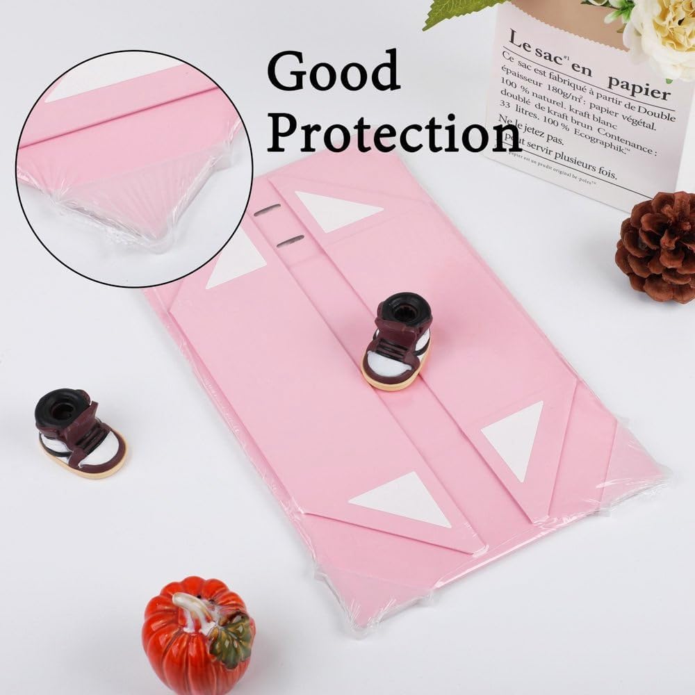 GoooodGift Pink Gift Box with Ribbon 1 Pcs 8x7X3.3 Inch Small Gift Box with Lid Magnetic Closure Rectangle Collapsible Luxury Gift Boxes for Mother's Day、Birthdays、Shredded Paper Filler
