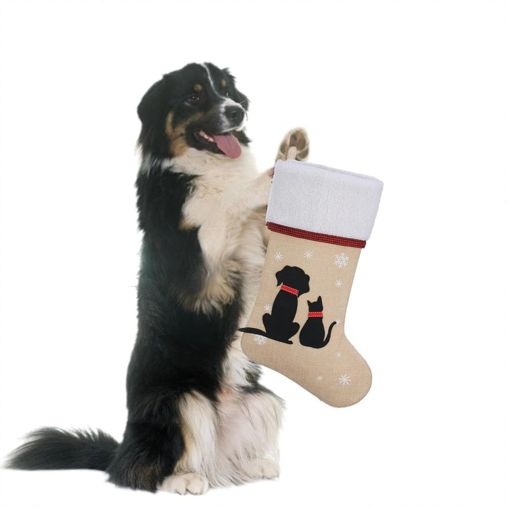 20 Inch Pet Christmas Stocking for Dogs and Cats - Holiday Decor, Festive Gift Set for Puppy Kitten Pets