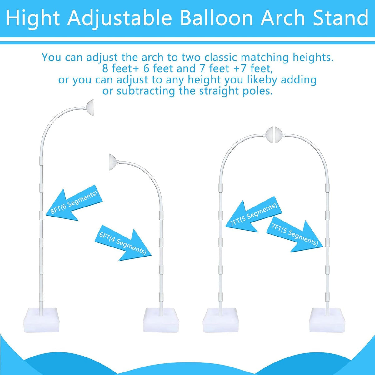 balloon arch stand kit for party backdrop decoration shown in use