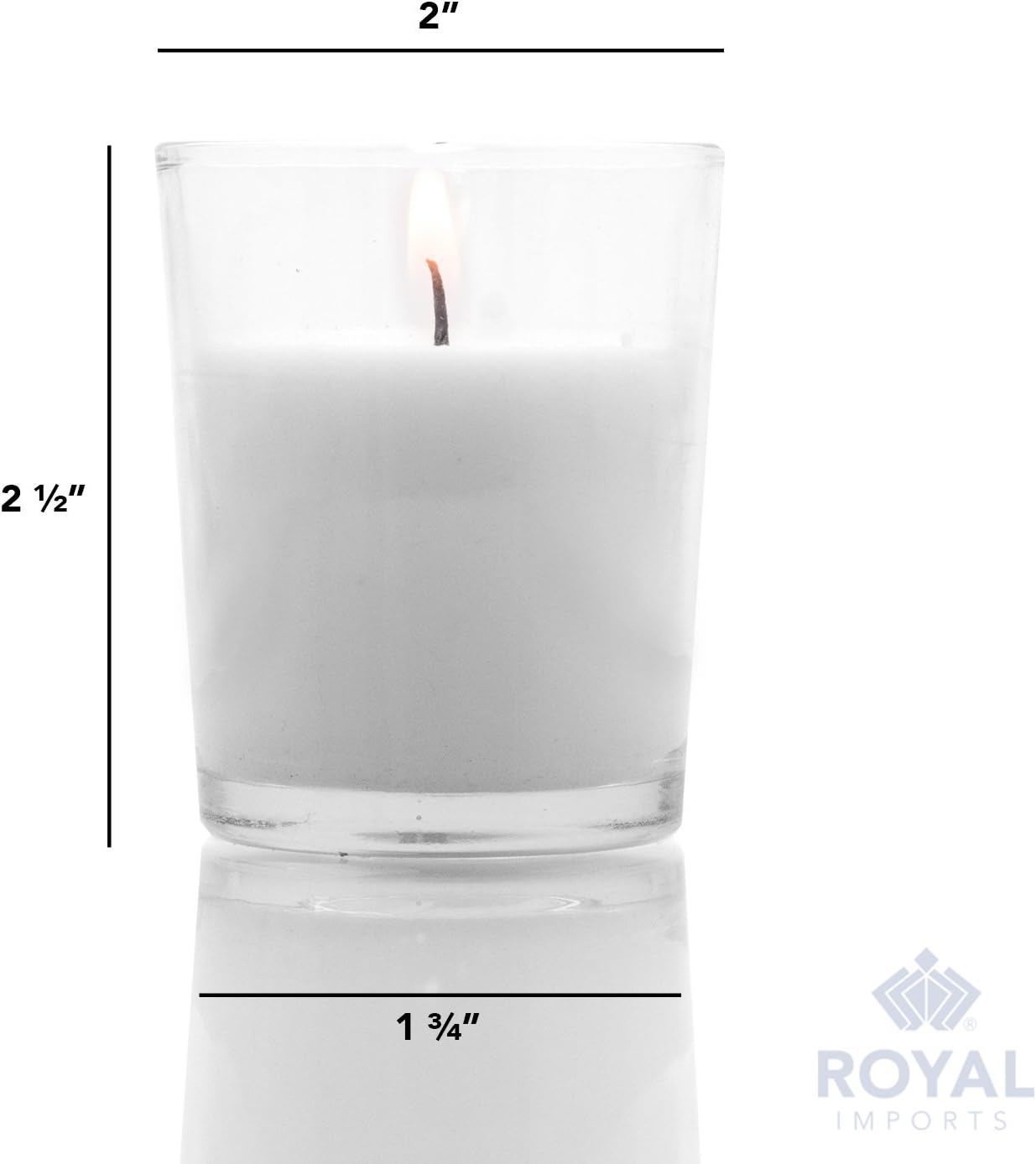 Royal Imports Unscented Clear Glass Votive Candles, Long 12 Hour Burn Time, for Home, Spa, Wedding, Birthday, Holiday, Restaurant, Party, Birthday, 36 Pack