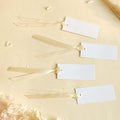 60pcs Wedding Banquet Place Cards for Table Setting.Name Table Cards .Name Cards with Off White Ribbons. Can be Used for Wedding Banquet Table Decoration and Present Tags for Parties (Beige)