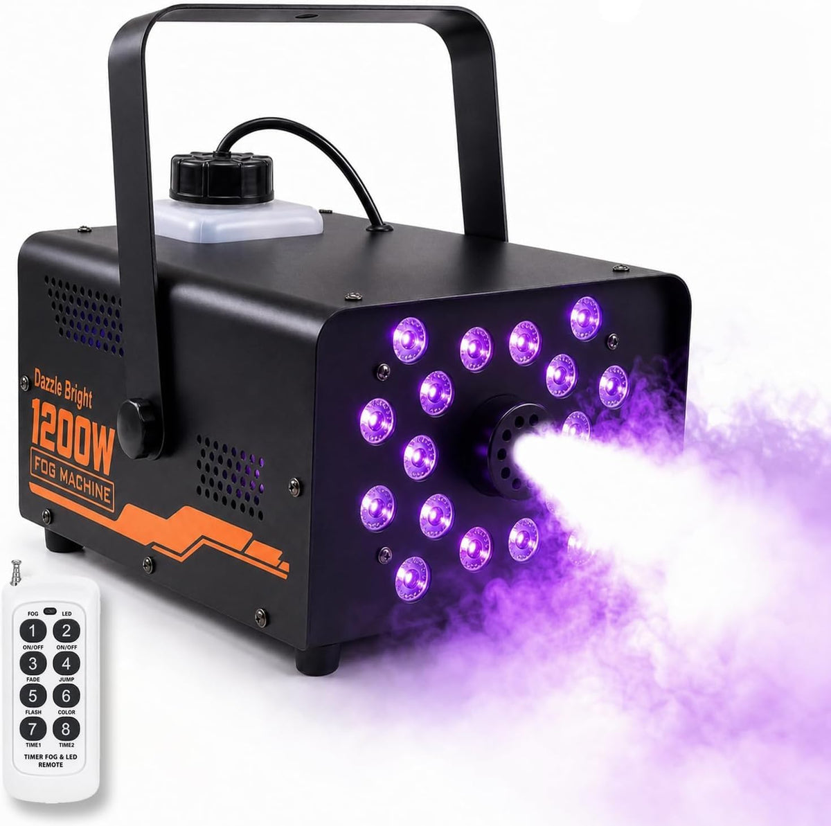 Dazzle Bright 1200W Halloween Fog Machine, Smoke Machine Outdoor Indoor with ...