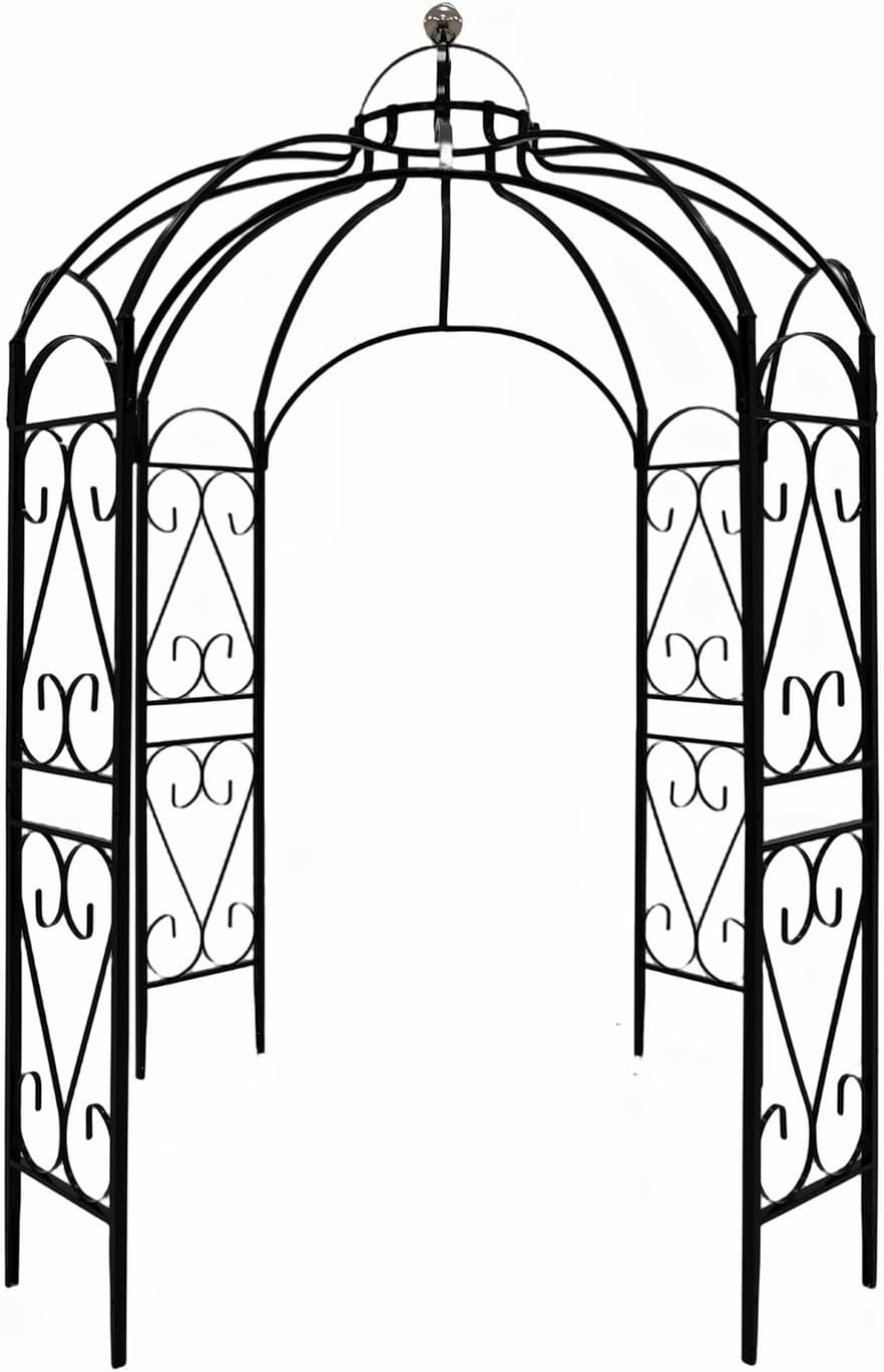 OUTOUR Versatile Oversized 9FT Iron Garden Gazebo Arbour Arbor