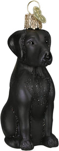 Old World Christmas Black Labrador Dog Collection Glass Blown Ornaments for Christmas Tree 3.75 x 1.5