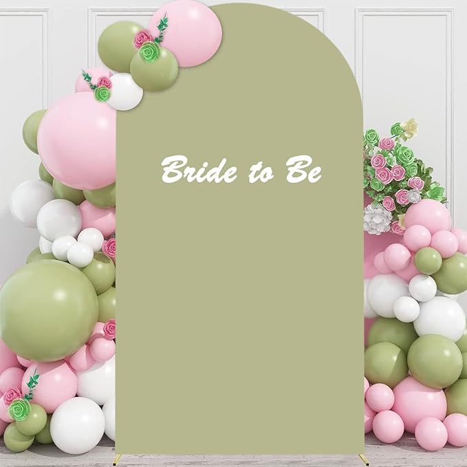 Sage Green Arch Cover 7.2 ft Arch-Backdrop-Cover Wedding Arched Stand Covers Spandex Arch Covers Stretchy Backdrop for Half Round Frame Green Back Drop Cover for Baby Shower Party Decorations