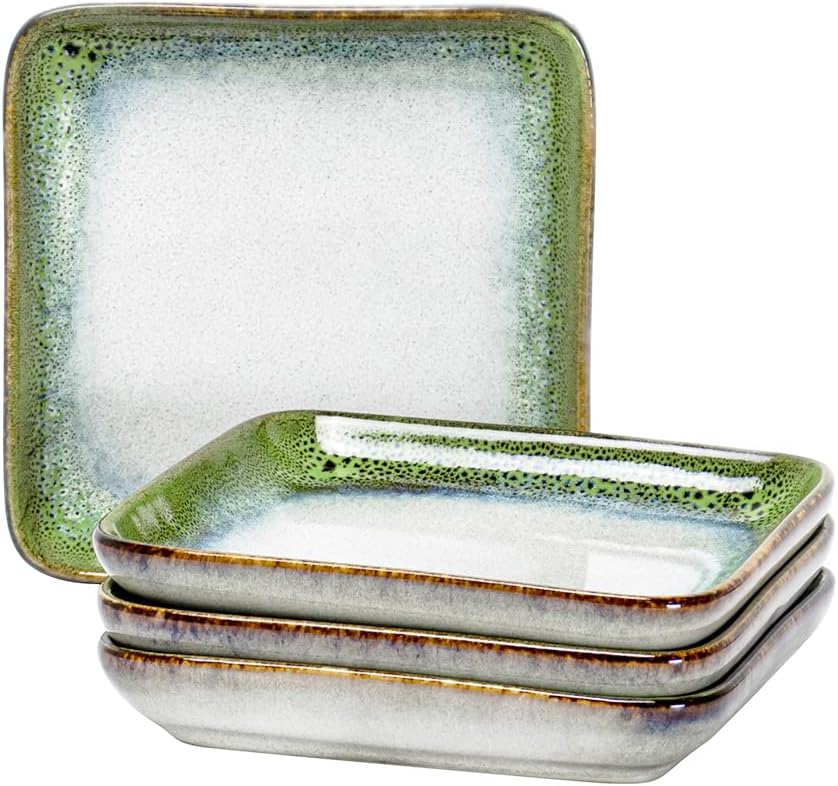 square appetizer plates set of 4, 6 inch, main product view