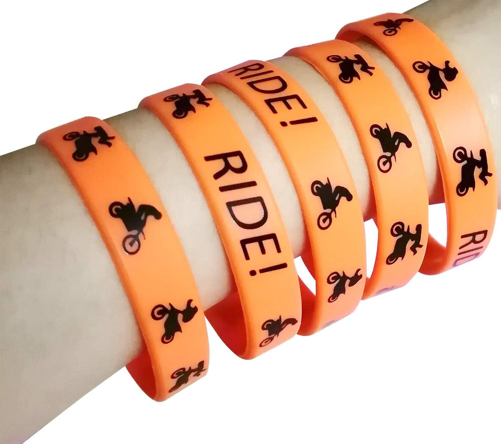 CupaPlay 24PCS Dirt Bike Party Favors Rubber Bracelets - Motocross Game Party Supplies Gifts/Prize/Goodie Bag Stuffers Slicone Wristbands