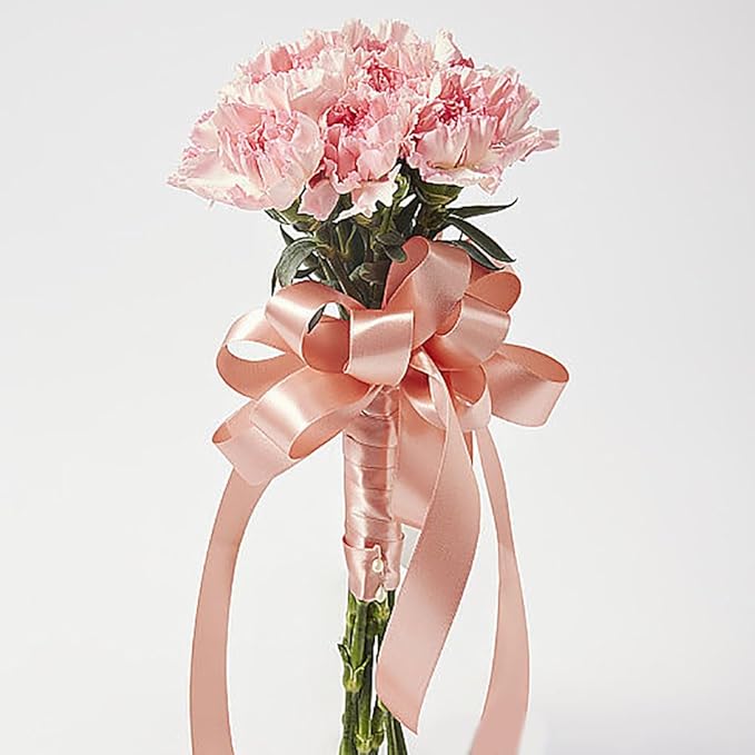 Rose Pink Satin Ribbon Double Faced Satin 1/2 inch x 55 Yards Polyester Ribbon for Gift Wrapping Crafts Wedding Decoration Bows Ornaments Party Bouquet Floral Arrangement