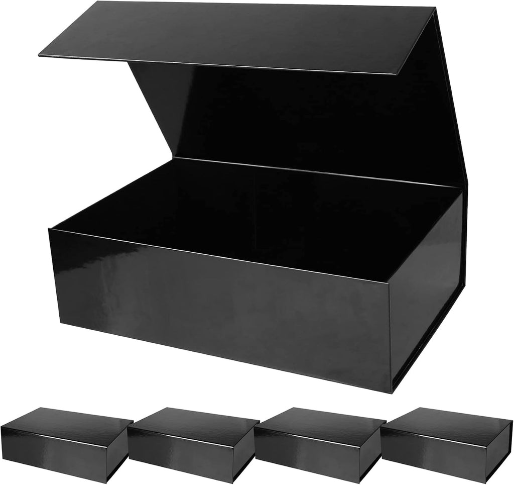 aimyoo 5 pack black magnetic gift boxes with, main product view