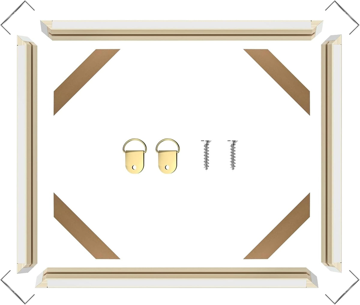 diy wood canvas stretcher bars kit, 1.25" gallery, main product view