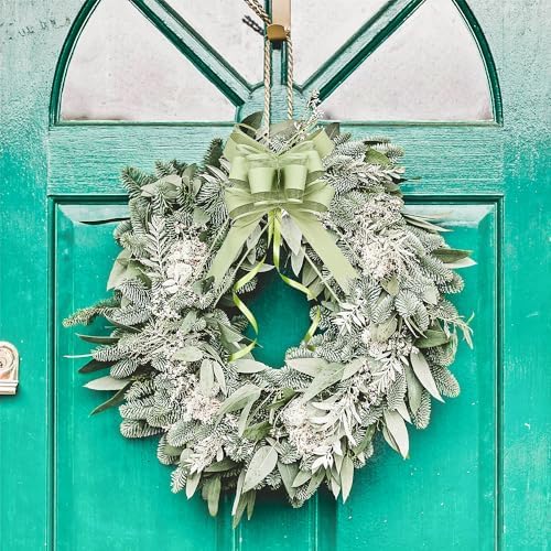 WEWILUCK Bows for Gift Wrapping, Sage Green Gift Bow for Presents, Gift Baskets, Gift Bags, Gift Boxes, Christmas, Easter, Birthdays, Baby showers(6 inches, 15PCS)