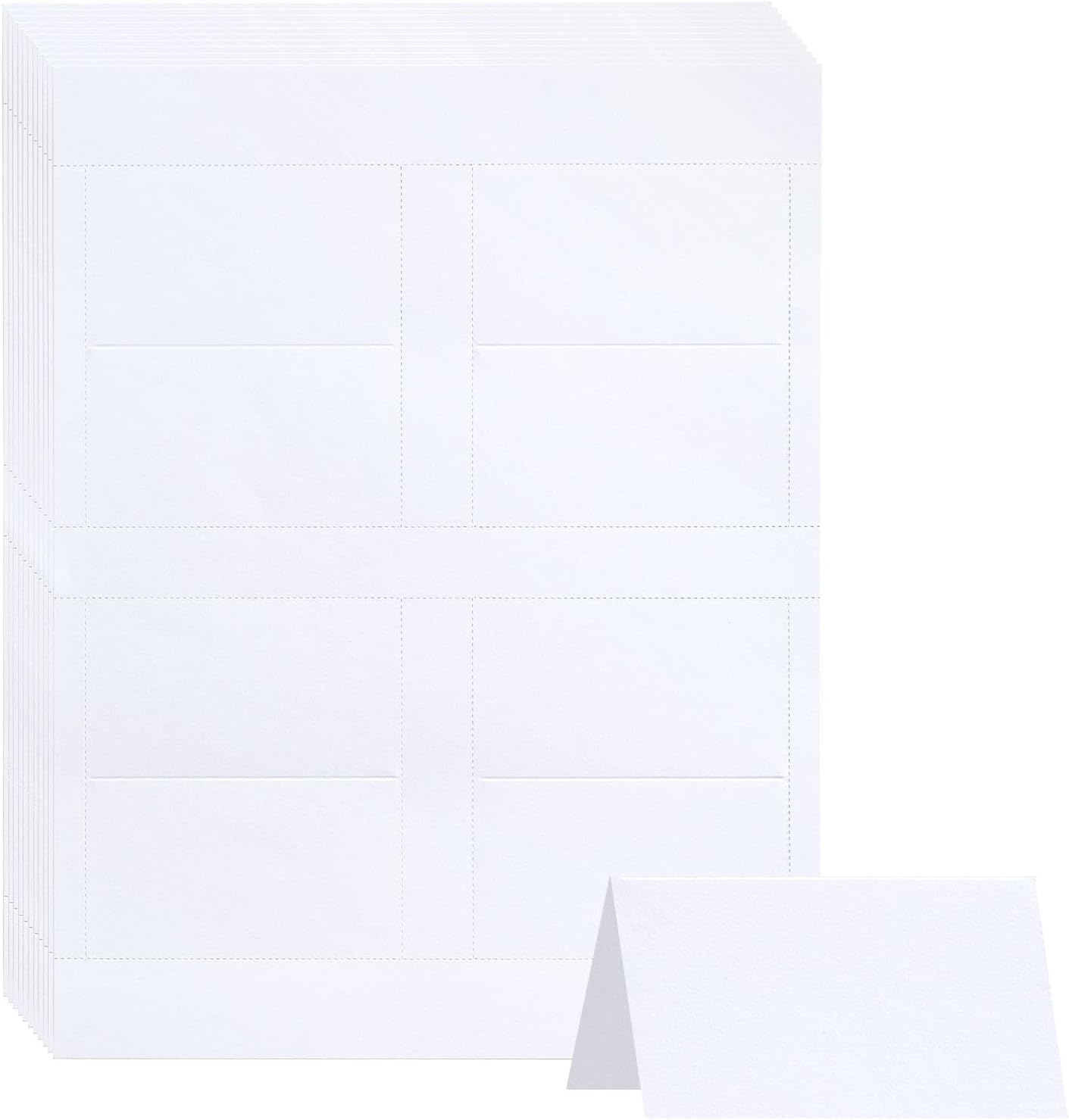 Printable Place Cards 2" x 3.5" 160 Pcs | Goefun White Tent Card 65lb Blank Name Cards for Table Setting, Wedding, Dinner Party & Metting