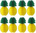 8pcs 8'' Paper Pineapple Honeycomb Decorations Tissue Party Pineapple Centerpieces Hanging Pineapple for Table Decor for Summer Tropical Hawaiian Beach Decor, Style2